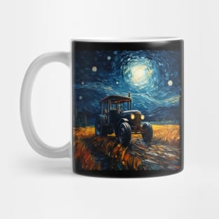 Dungaree Dreams Farmer's Style, Tractor Starry Night Mug